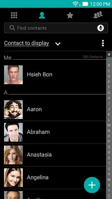 ASUS Contacts Theme - Dark android App screenshot 1